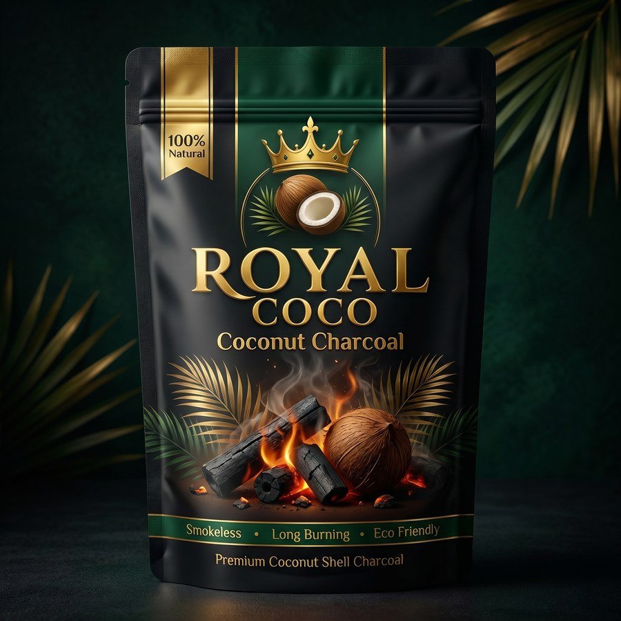 Royal Coco Premium Coconut Charcoal pouch